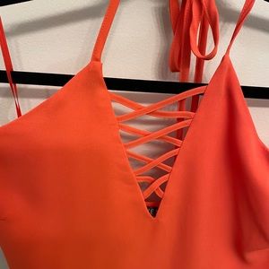Venus halter coral dress